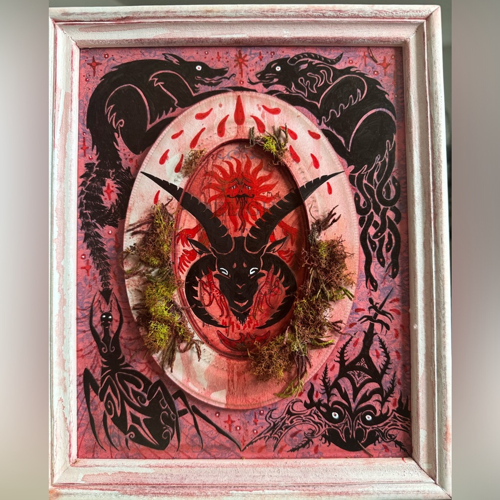 Original Art Home Wall Decor | "Blood Hebridean" Witchy Occult Pagan Macabre - Picture 1 of 7